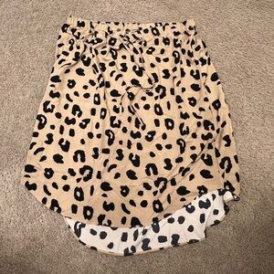 Leopard print midi skirt